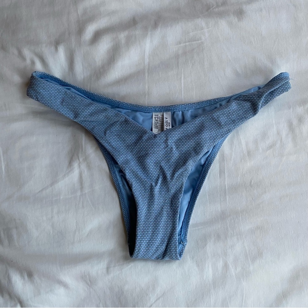 Women's Blue Swim Bottom Seafolly Size 12 Dusty Blue